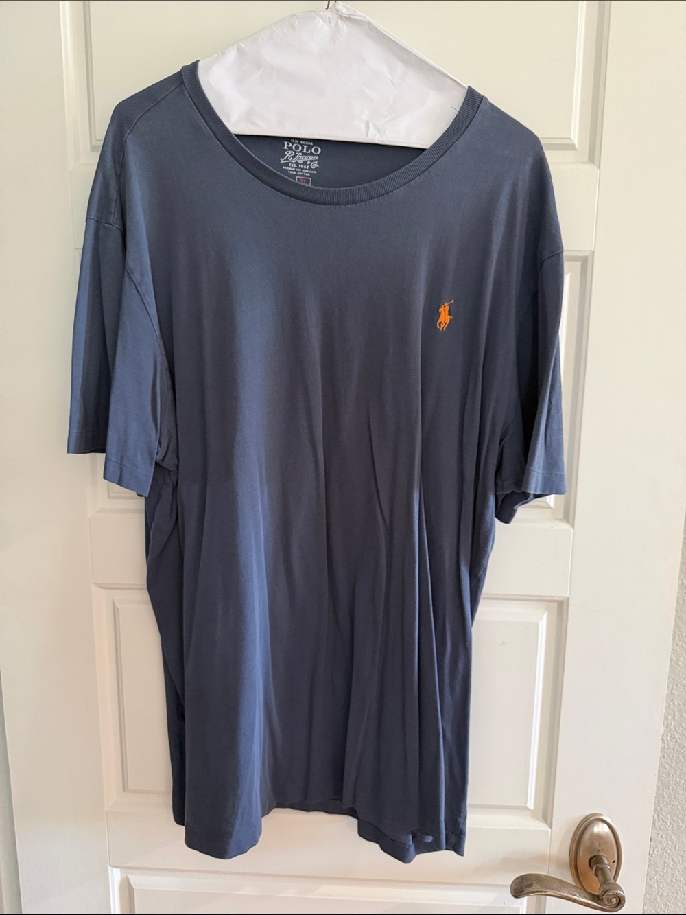 Polo by Ralph Lauren Slate Blue Short Sleeve Tee with Orange Pony